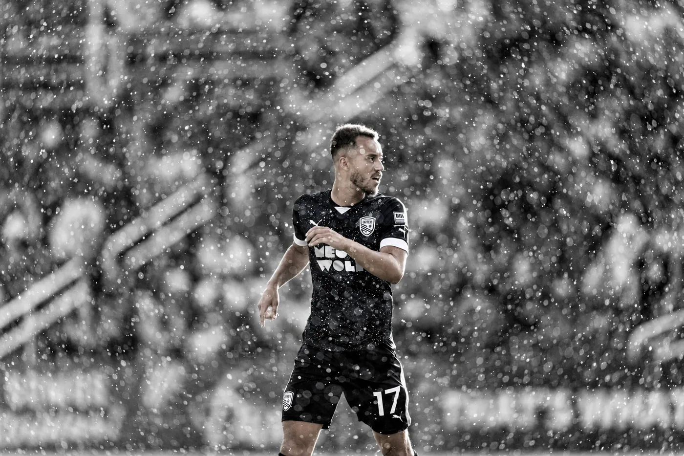 Jerome Kiesewetter in the rain